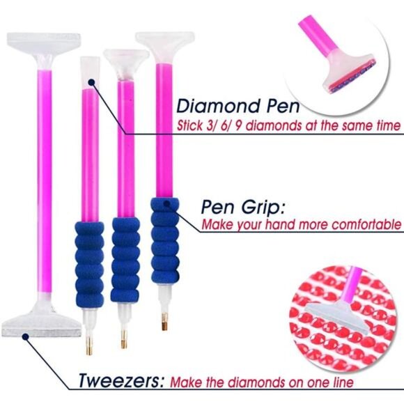 56ps- 5D Diamond Painting Accessories & Tools Kits for Kids or Adults - Picture 5 of 7